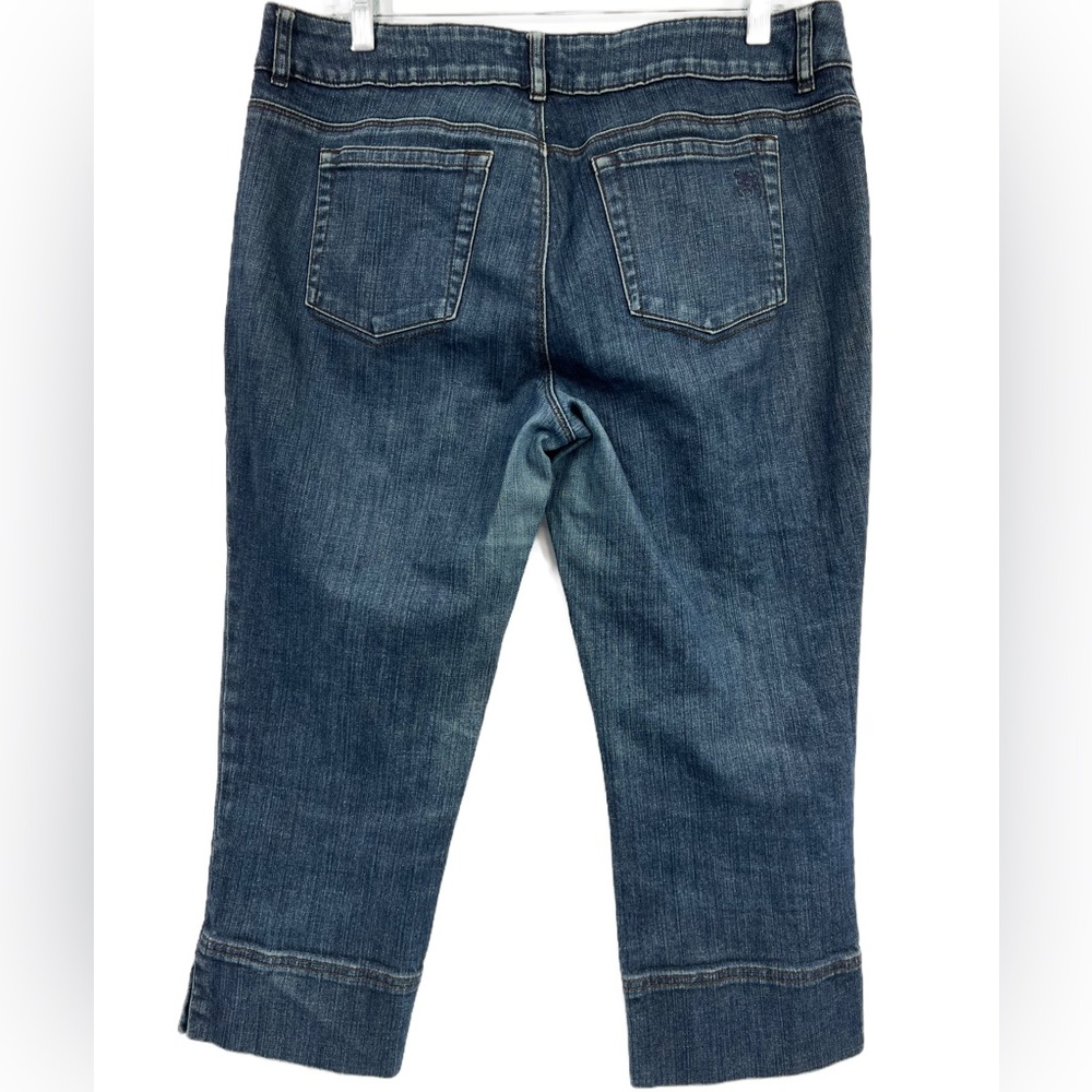 Simply Vera Wang Women's Straight Leg Dark Wash Capri Jeans Size 12P - Picture 5 of 12